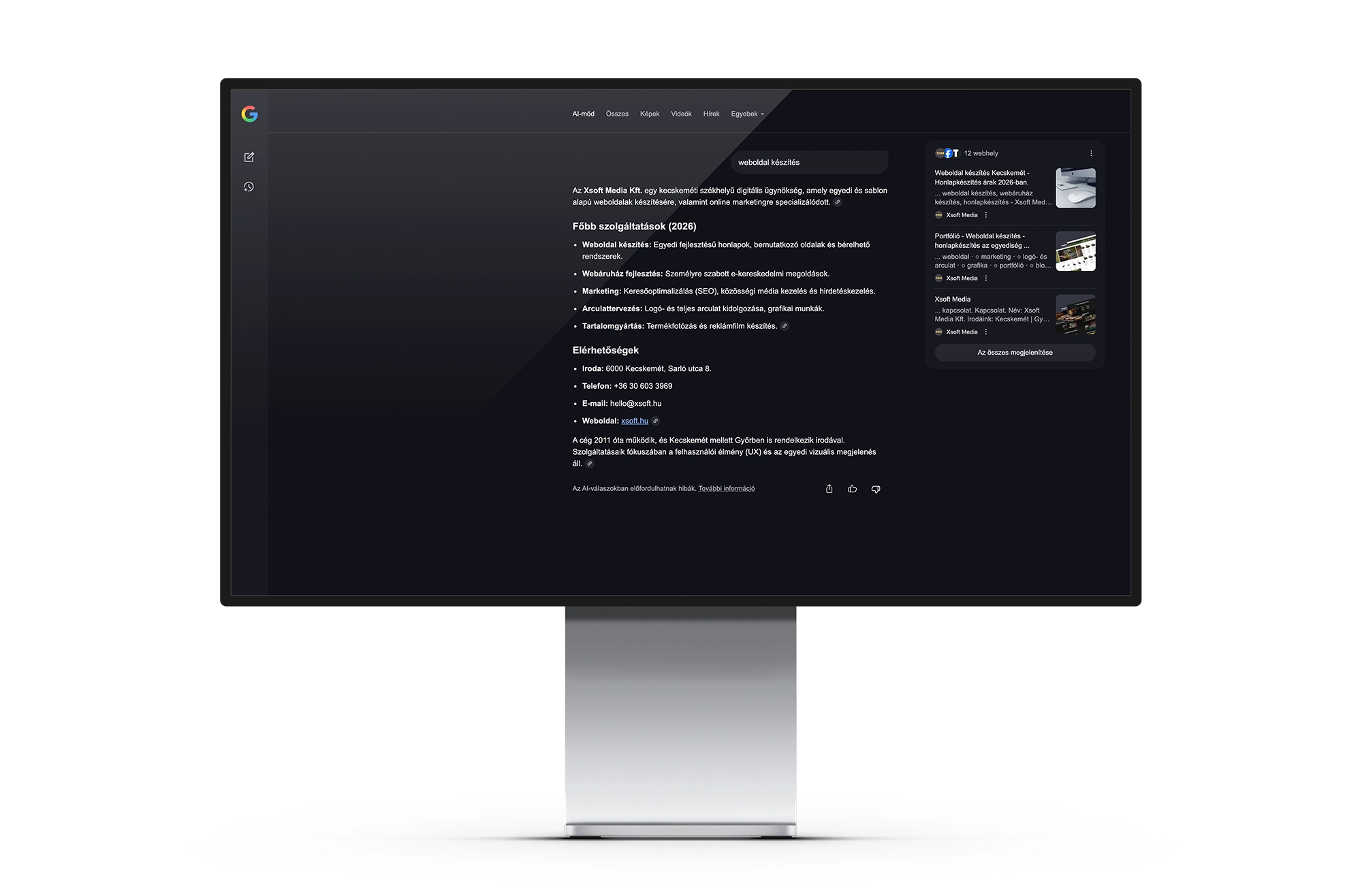 Digitális marketing AI-val – SEO, PPC és növekedés | Xsoft Media